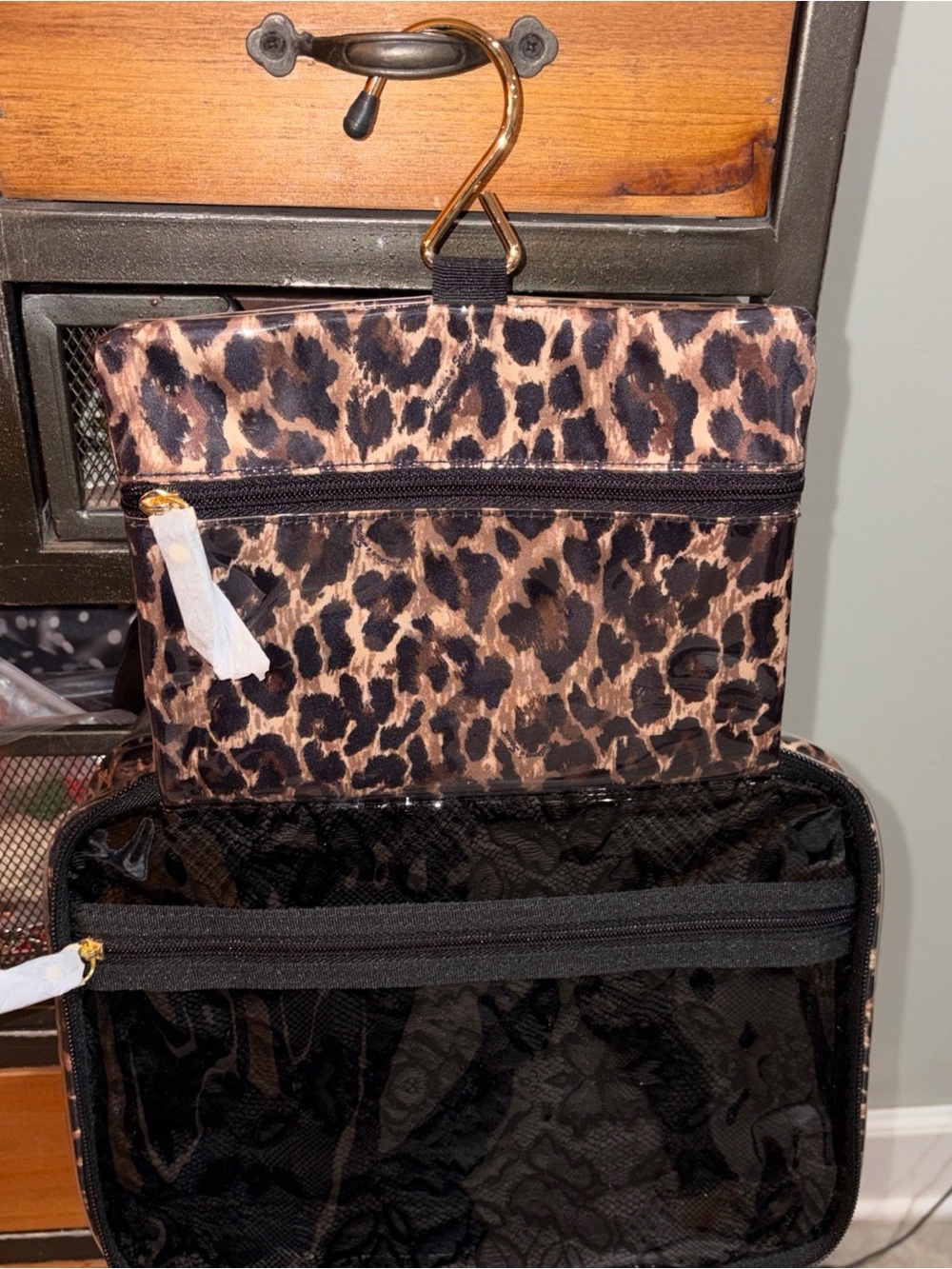 Victoria's Secret Leopard Print Clear Travel Bag - Black & Brown Y2K NWT - Picture 10 of 10